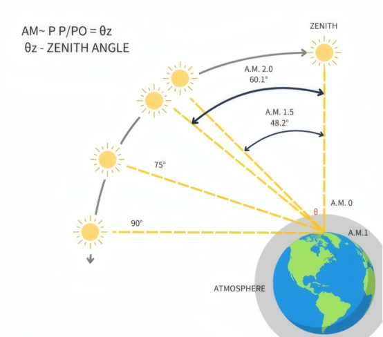 大气质量 AM 示意图